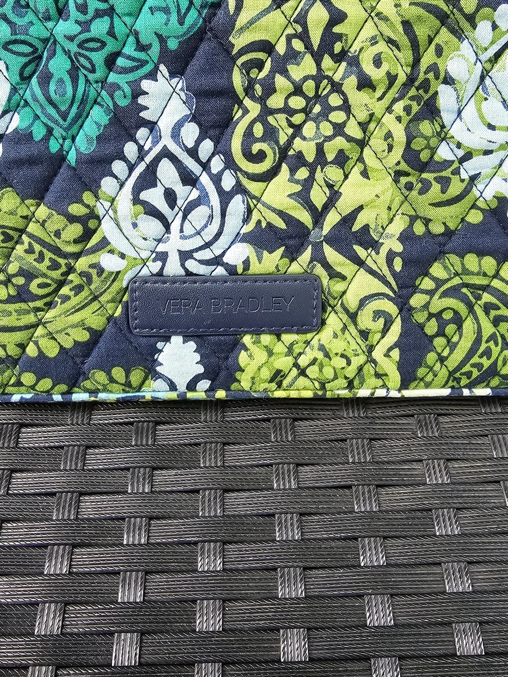 Vera Bradley Quilted Paisley Laptop Sleeve in Green, Blue and Teal